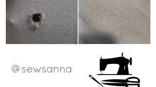 How to repair dots on fabric🪡 Как зашить дыру на простой ткани🧵