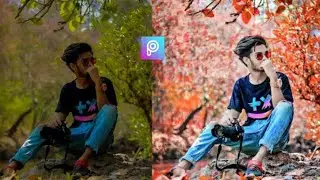 Picsart Background Colour Change || Picsart Moody Orange Editing