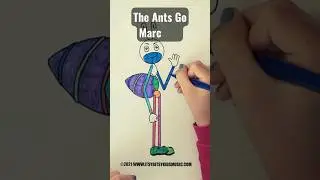 Coloring page of the famous counting rhyme ‚The Ants Go Marching One By One‘ #coloringpages