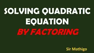 Solving quadratic equations by factoring with a test