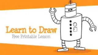 Learn to Draw a Retro Robot | Free Printable Lesson