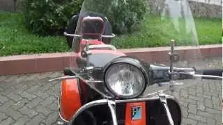 Classic Vespa VBC 150cc in Pure Black/Orange - ID: SV#0117 - www.starvespa.com