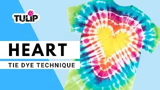 How to Tie Dye Heart Shape Pattern with Tulip