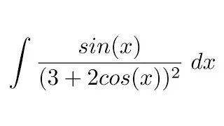 Integral of sin(x)/(3+2cos(x))^2