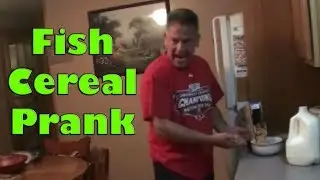 Hilarious Fish Cereal Prank on Dad