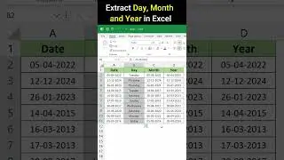 Excel Interview Question | Day Month and Year in Excel #excel #exceltips #exceltutorial #shorts