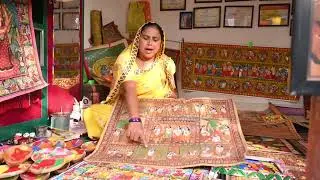 Pattachitra Folksong during visit to Patachitra Mela at Pingla, West Bengal, India