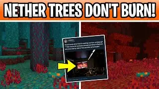 Minecraft 1.16 Nether Trees Won't BURN! New Details!!!