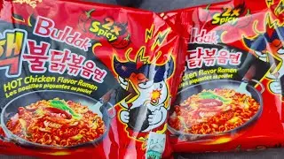 SHE BEAT ME TO IT... 2X SPICY NOODLE CHALLENGE