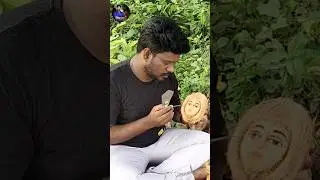 How to make a human girl face from coconut handicrafts | home decore