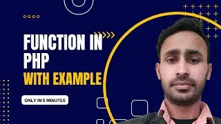 Function in php || PHP Tutorials for beginners || Coding for beginners