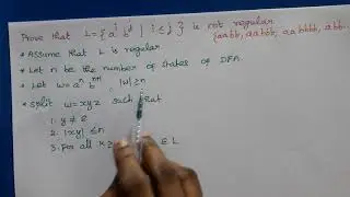 Theory of Computation: Pumping Lemma-Example2