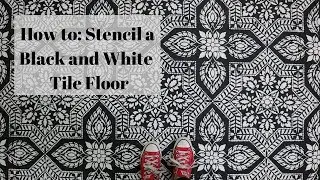 How-To Stencil a Pinterest-Worthy Tile Floor For Under $100!