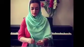 Persian girl playing santoor