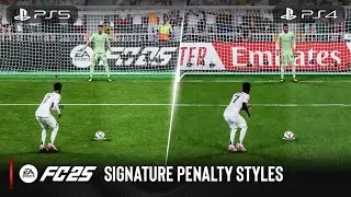 EA Sports FC 25 | PS5 vs PS4 Comparison | Signature Penalty Styles