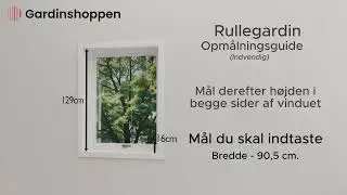 Rullegardin indvendigt opmålning
