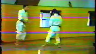 JKA Ebisu Honbu dojo 1992.  Yahara, Isaka, Abe, Kanayama, Amos, Maeda