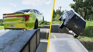 Monster Pothole vs Cars - BeamNG.drive