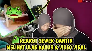 Ome tv ular kasur || Reaksi cewek cantik ini malu malu