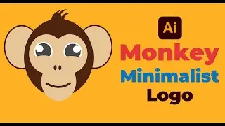 How to make a Monkey Minimalist Logo In Adobe Illustrator 2021