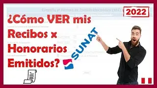 Como ver mis recibos por honorarios emitidos y volver a imprimir  SUNAT 2022