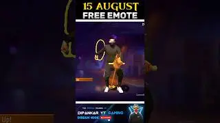 15 August Free Emote 🥳 #shorts #freefire #gaming #viral