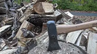 Splitting Wood for Exercise
