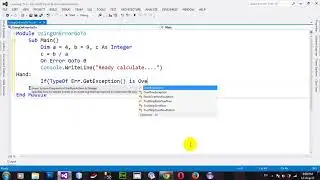 Using On Error GoTo 0 TypeOf Error in VB NET 2012