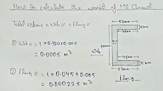 How to calculate the weight of ms channel | ms channel weight calculation |