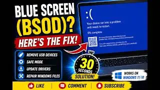 Blue Screen (BSOD) on Windows? Here's the Fix!