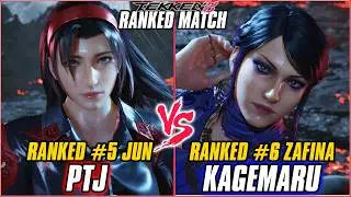 TEKKEN 8 - PTJ (Ranked #5 Jun) vs KAGEMARU (Ranked #6 Zafina) - T8 RANKED GAMEPLAY