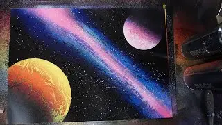 I Made Realistic Planets Using Only Spray Paint!