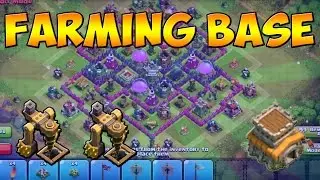 Clash of Clans - Town Hall 8 Farming Base W/ 2 Dark Elixir Drills (After Christmas Update)
