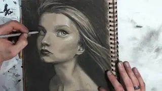 Girl on Toned Paper -  Timelapse Process