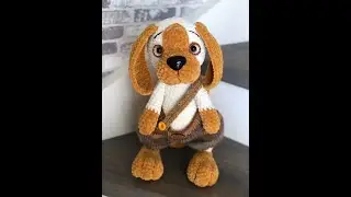 Вязаный Пёс 1 Часть по мк Ольги Колесниковой, knitted dog, all subtitles