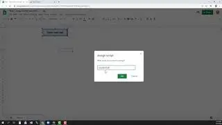 Google Sheet: How to add a button which triggers a Google script