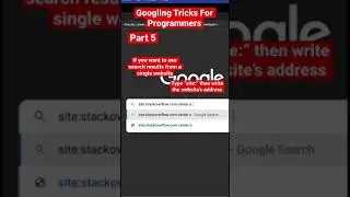 Googling Tricks For Programmers | Part 5 #programming #coding