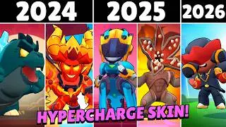 All Hypercharge Skins Evolution 2024 - 2026 in Brawl Stars