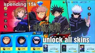 unlock all skins JJK | how to get jjk skin | spending 15k💎 diamonds | mlbb Jujutsu kaisen event draw