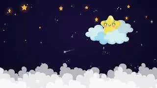 ☁️🌈 Night Stars Moon Clouds 🌛✨ - Free Cartoon Background Loop 2 of 6