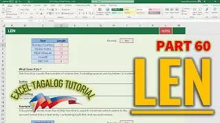 [Excel Tagalog Tutorial #60] Len