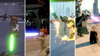 All 15 Prequel Jedi Lightsaber Animations and Combos - LEGO Star Wars The Skywalker Saga