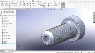 VIS + ECROU  cylindrique SOLIDWORKS -The screw + cylindrical nut
