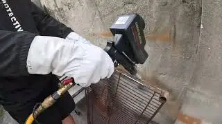 Sandblasting media applications for remove rust and paint via the LEMATEC sandblaster gun #live