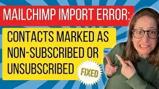 Mailchimp Import Error: Contacts Marked as Non-Subscribed, Unsubscribed or Cleaned (FIXED)