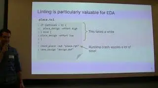 "Clean up your EDA flows with tclint" - Noah Moroze (Latch_2024)
