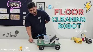 Bluetooth Floor Cleaning Robot using Arduino |  🏆 Best Inspire Award Project
