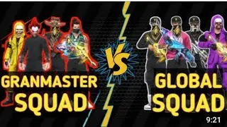 GRANMASTER SQUAD VS GLOBAL SQUAD  4 vs 4 Khela Hobe Aso.Free Fire New Game playe