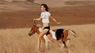 Girl And Mini Horse/nice Girl and Horse Born Love--super video