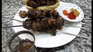 Brochette de fois (boulfaf) recette marocaine....   (بولفاف (سيخ كبد الخروف أكلة  مغربية